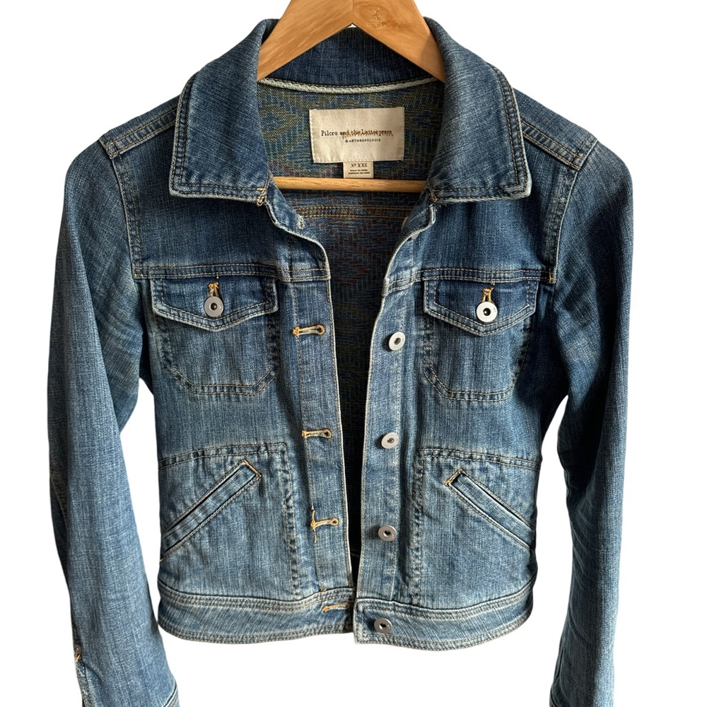 Anthropologie denim jacket XXS Pilcro and The Letterpress excellent condition